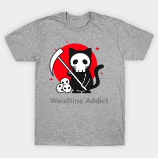 Reaper Kitten With Cute Scythe and Skulls T-Shirt